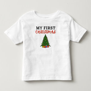 Infantil Minha Primeira Camiseta de Natal para Bebê