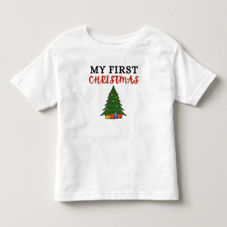 Infantil Minha Primeira Camiseta de Natal para Bebê