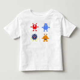 Infantil Monstro - Camiseta de Jersey Fina para Criança