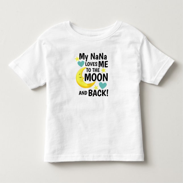 Infantil NaNa me ama à lua e à camiseta traseira (Frente)