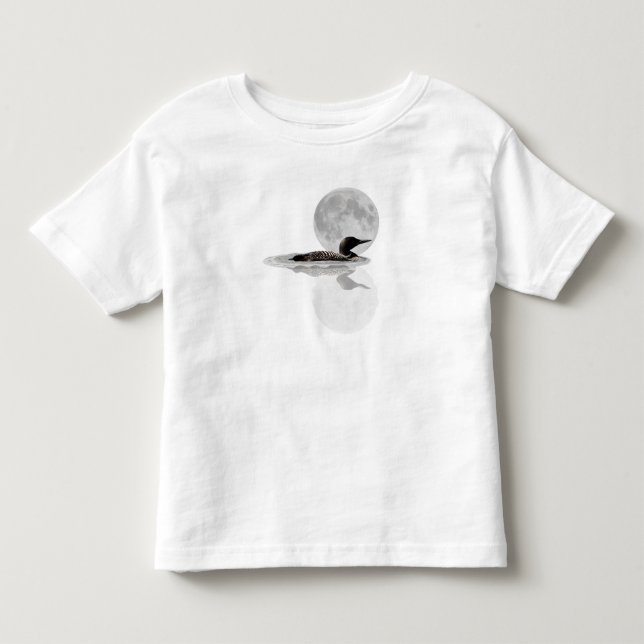 Infantil Natações De Lua Na Camiseta De Lua (Frente)