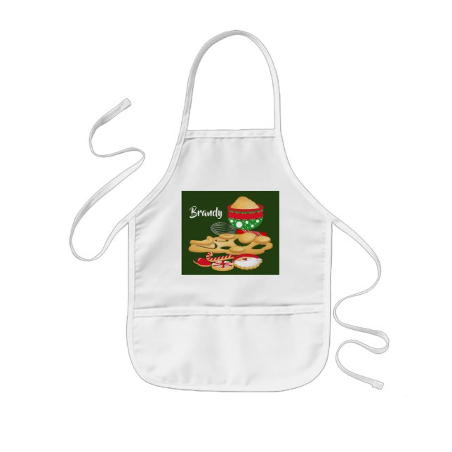 Infantil nome do avental de panificação de Natal para crian (Frente)