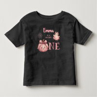 Nome personalizado é uma camiseta rosa da menina P