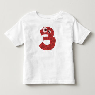 Infantil Número 3 design Giraffe Toddler Camiseta