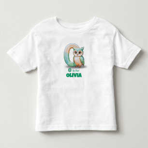 Infantil O é para Olívia - Camiseta Personalizada para Cria