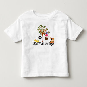 Infantil Os rapazes serão rapazes! Camiseta para Crianças