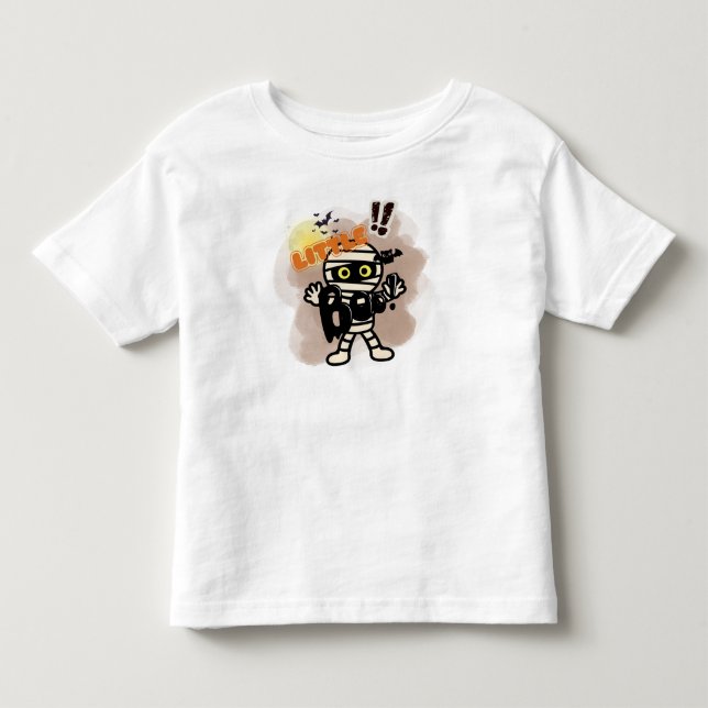 Infantil Pequena camiseta Múmia do Dia das Bruxas (Frente)