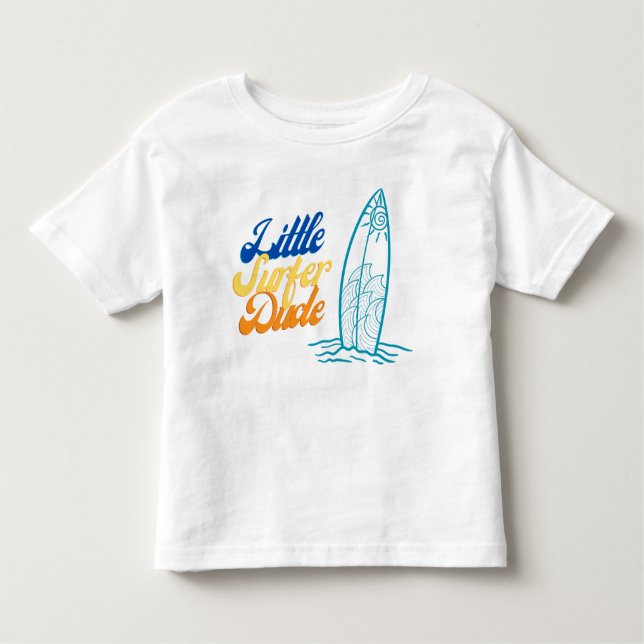 Infantil Pequena camiseta Surfer Duo (Frente)