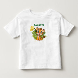 Infantil PersonalizeLittle Tiger & Butterfly Camiseta para 