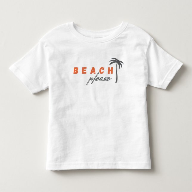 Infantil praia, por favor. Camiseta para Crianças (Frente)