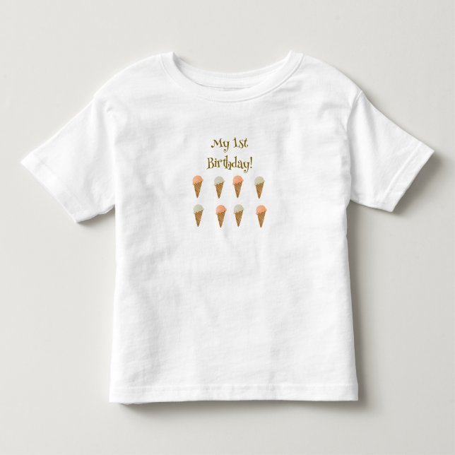 Infantil primeiro aniversario! Camiseta (Frente)