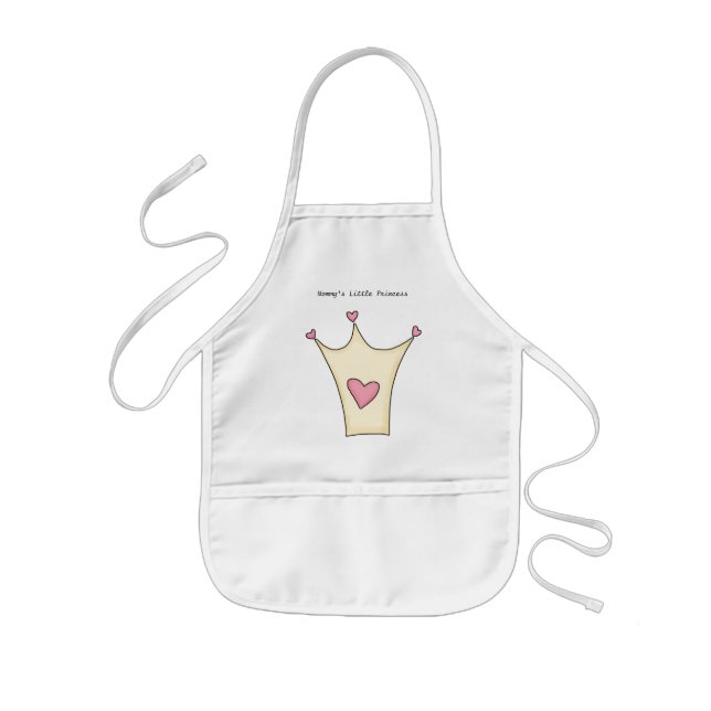 Infantil Princesa cor-de-rosa bonito Avental (Frente)