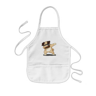 Infantil Pug de toque ligeiro legal com o avental dos