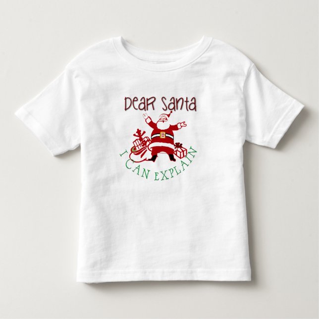 Infantil Querido Papai Noel Eu Posso Explicar Camiseta para (Frente)