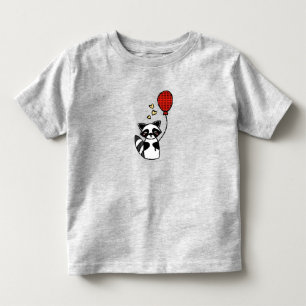 Infantil Raccoon com Camiseta Balão