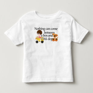 Infantil Rapaz e Cachorro Dele! Camiseta para Crianças em