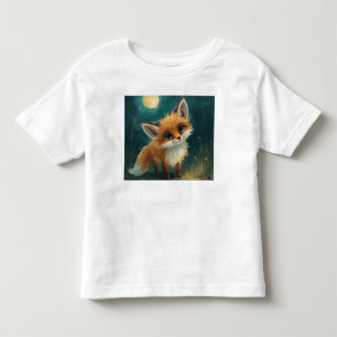 Infantil Raposa ao Luar, Camiseta Floresta Noturna