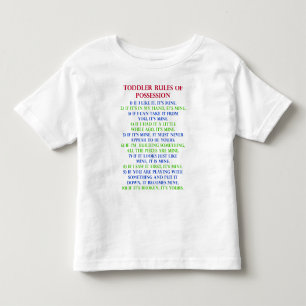 Infantil Regras de Posse de Criança Pequena Camiseta Divert