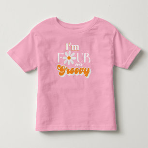 Infantil Retro Quatro Sempre Camiseta Groovy Girls 4º Anive
