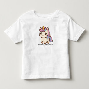 Infantil Sonhe Muito Pequeno Unicórnio – Camiseta de Menina