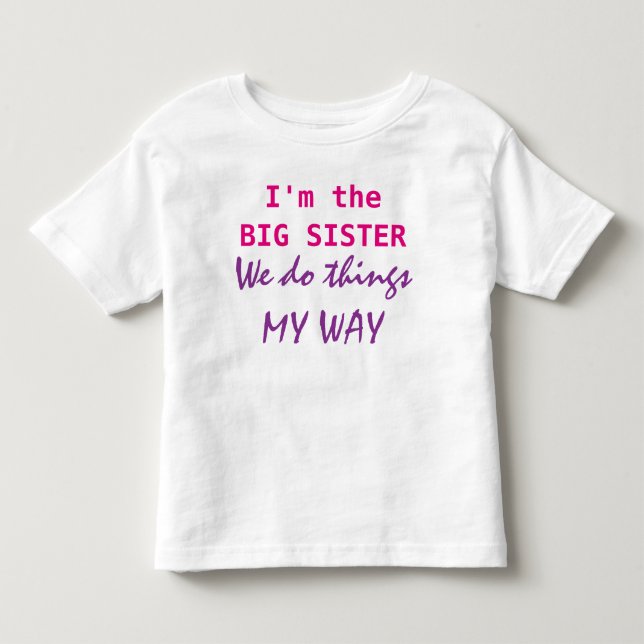 Infantil Sou a camiseta da Irmã Toddler. (Frente)