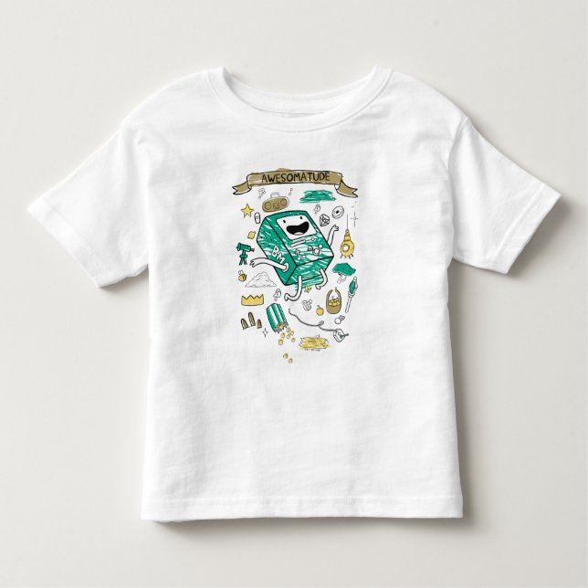 Infantil Tempo de Aventura | Camiseta "Awesomatude" BMO (Frente)