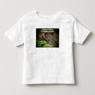 Infantil Tenha Paciência Estou Bearmente Acordado Camiseta 