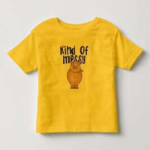 Infantil Tipo do porco do camiseta desarrumado e dos