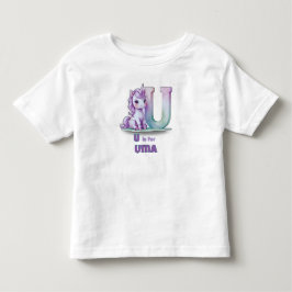 Infantil U é para Unicórnio – Camiseta Personalizada para C