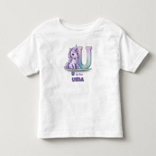 Infantil U é para Unicórnio – Camiseta Personalizada para C