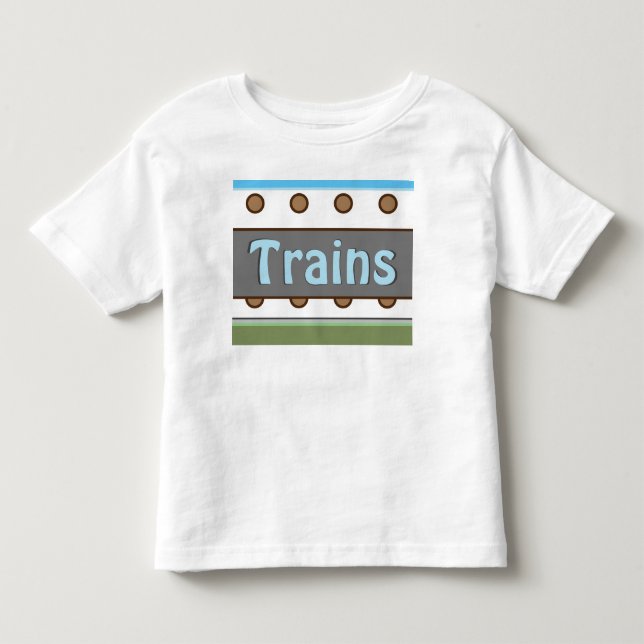 Infantil Uma Camiseta de Trens (Frente)