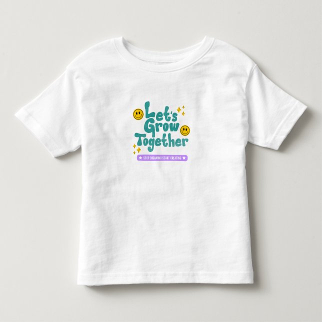 Infantil Vamos Cresce Junto Com Camiseta Bebê (Frente)