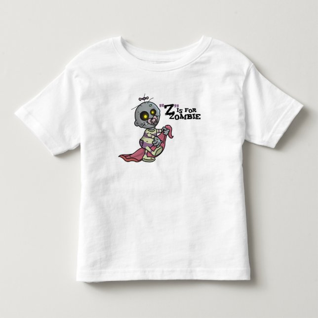 Infantil "Z" é para Zombie com camiseta em branco (Frente)