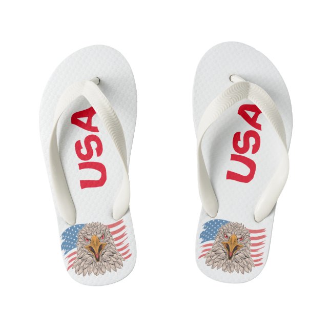 Infantis Bandeira Americana com Chinelos de Águia (Pé da cama)