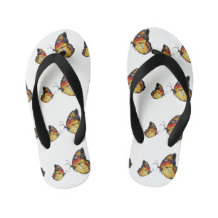 Infantis Borboletas Chinelos de desenhar de aquarela, Crian