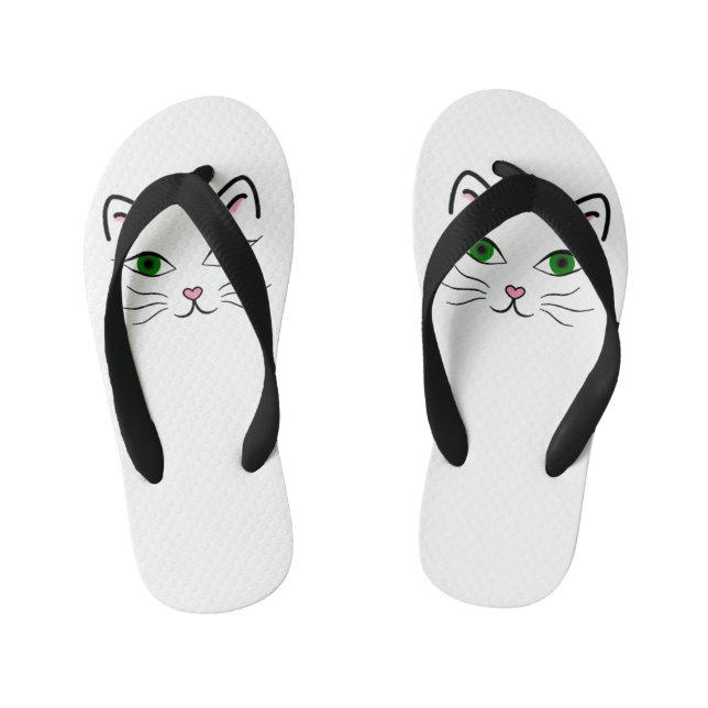 Infantis Chinelos da criança e dos miúdos - cara do gatinho (Pé da cama)
