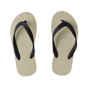 Infantis Chinelos de Criança BLACK CREAM KNIT