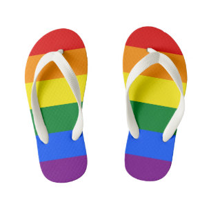 Infantis Chinelos de Criança - Cores da Bandeira do Orgulho