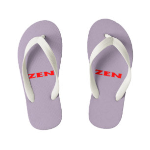 Infantis Chinelos de criança de cinza vermelha Zen