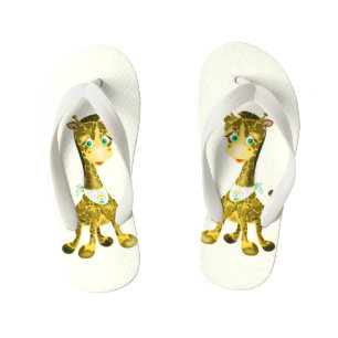 Infantis Chinelos de Criança de Girafa Bebê - Personalizáve