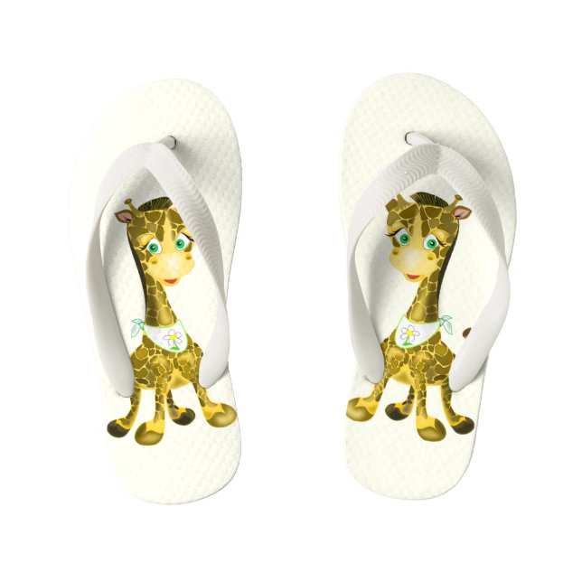 Infantis Chinelos de Criança de Girafa Bebê - Personalizáve (Pé da cama)