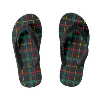 Infantis chinelos de crianças de tartan xadrez