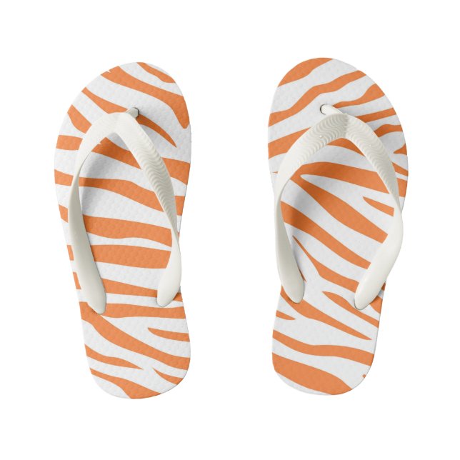 Infantis Chinelos de faixa laranja fofa para crianças (Pé da cama)