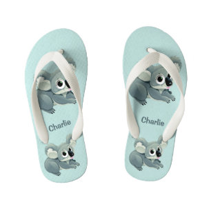 Infantis Chinelos de nomes personalizados do Cute Koalas