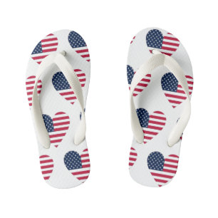 Infantis Chinelos do Jerseygirl American Flag Kids