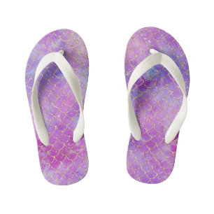 Infantis Chinelos do Mermaid Purple Beach Kid