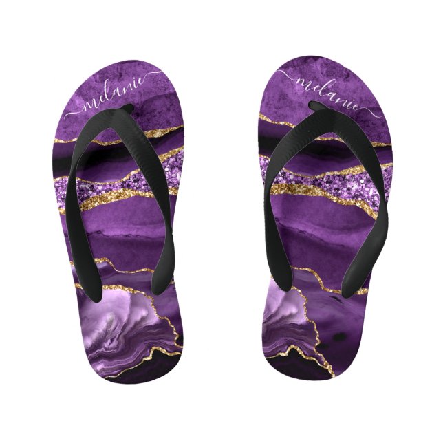 Infantis Chinelos Personalizados para Crianças com Nome Aga (Pé da cama)