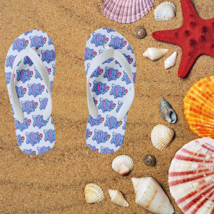 Infantis Crianças Chinelos de Elefante Azul