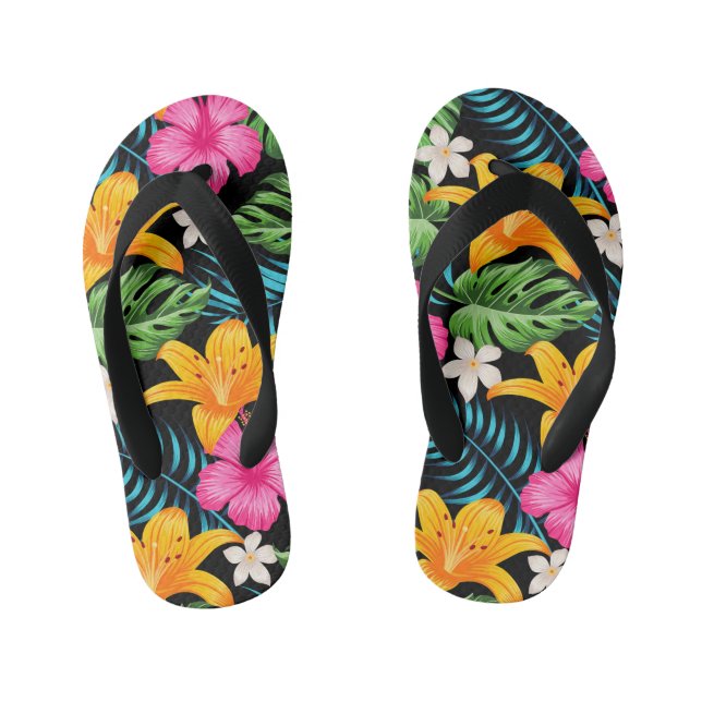 Infantis Crianças Chinelos tropicais de Impressão (Pé da cama)