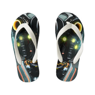 Infantis Robot 3 chinelos de criança